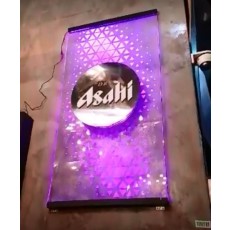 [홍대 간판] 아우라 클럽, Asahi 아크릴 RGB 조각사인